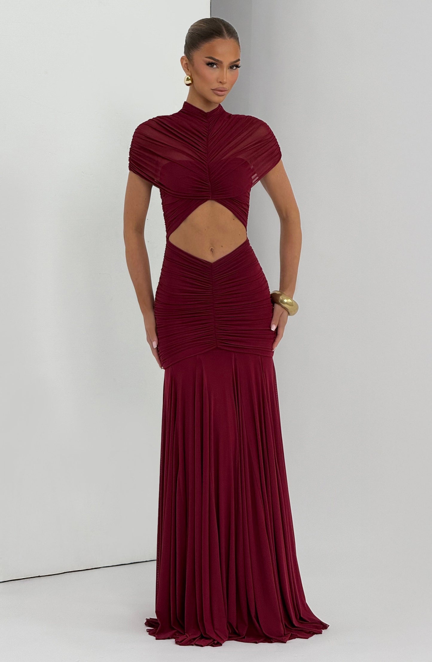 Vestido maxi de verano Sophia Burgundy
