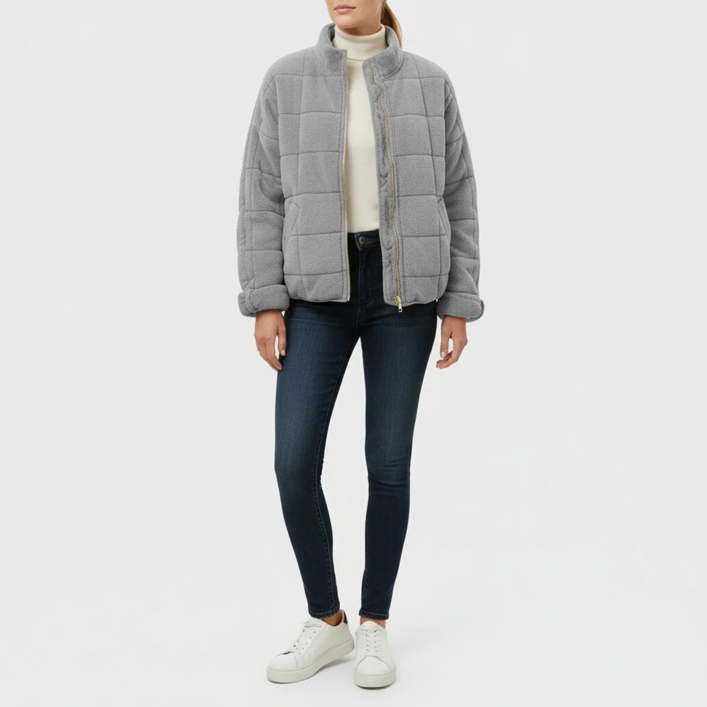 Luvrefashion | Ladies' Quilted Flight Jacket in Green - image 10