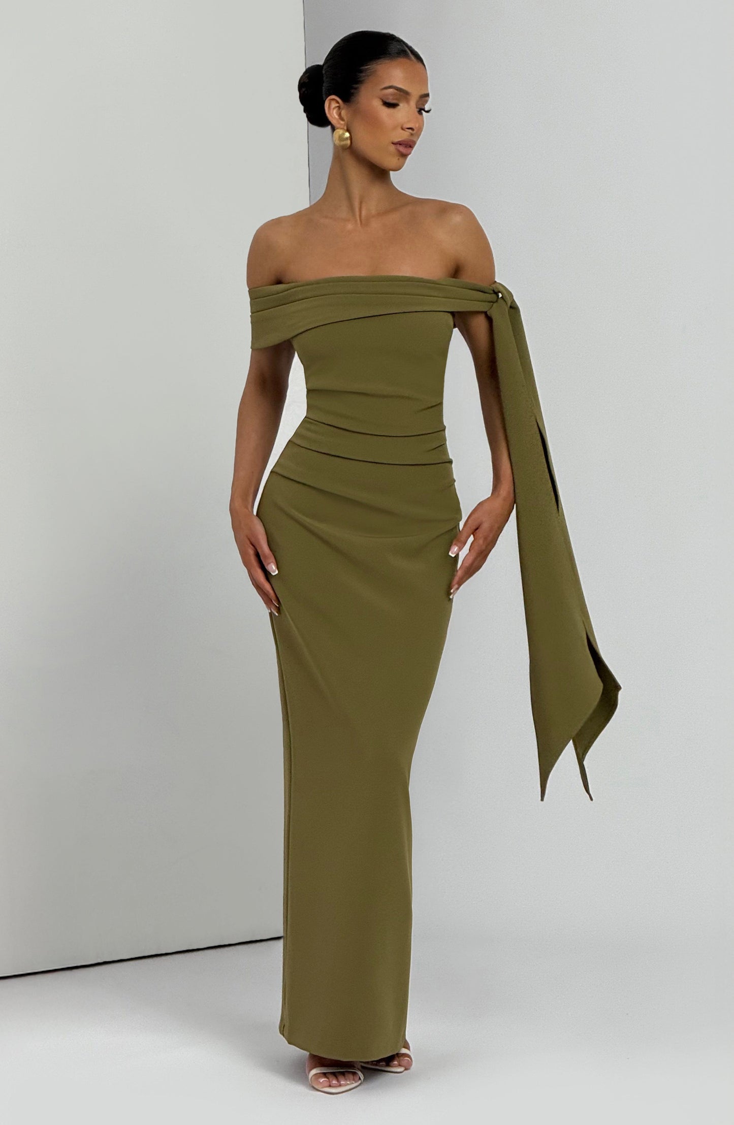 Luvrefashion | Addie Full Length Dress Rich Olive in XS - image 6