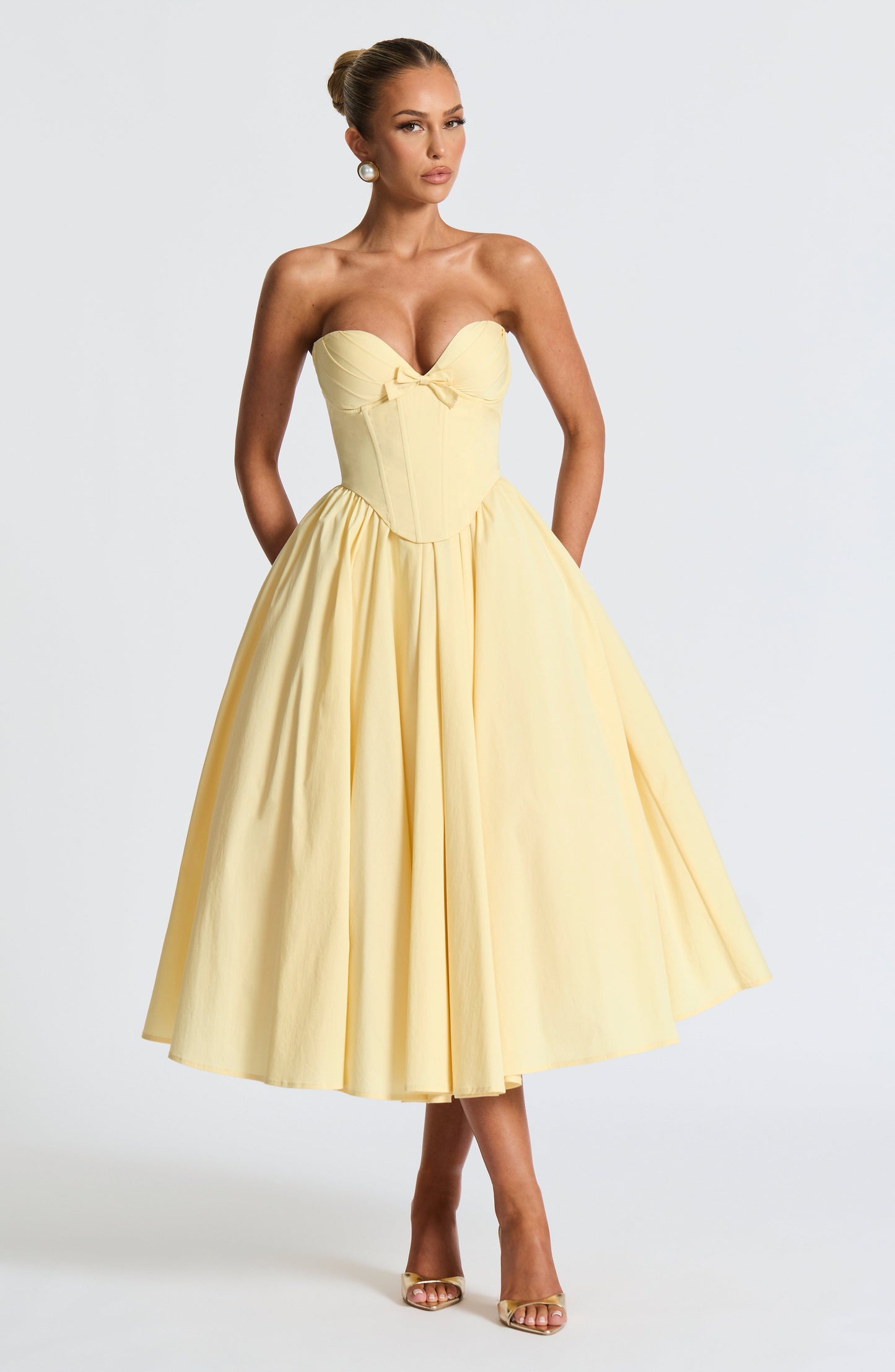 Chloe Lemon Midi Sundress - Perfecto para el verano