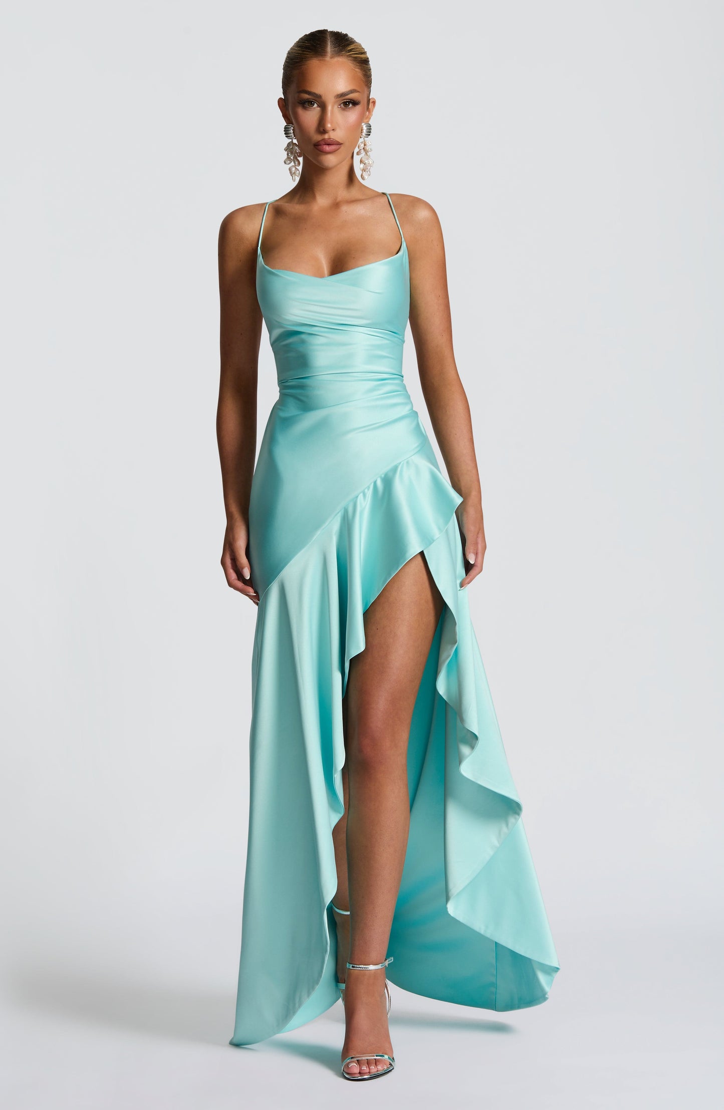 Vestido maxi de verano Chloe Aqua