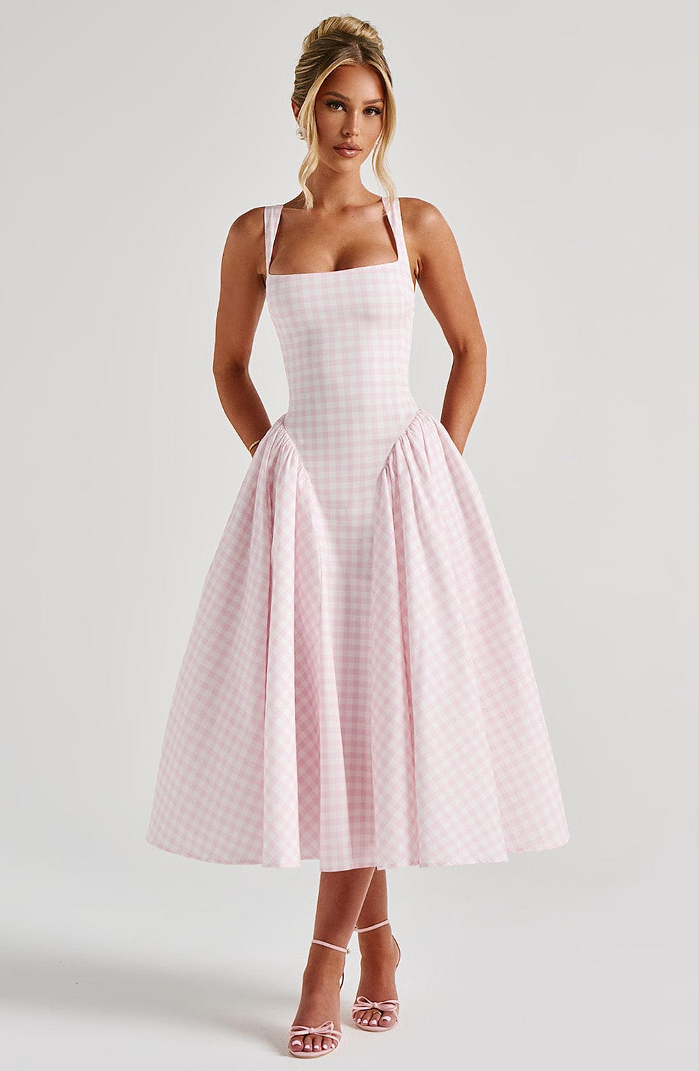 Vestido Midi Ava Gingham