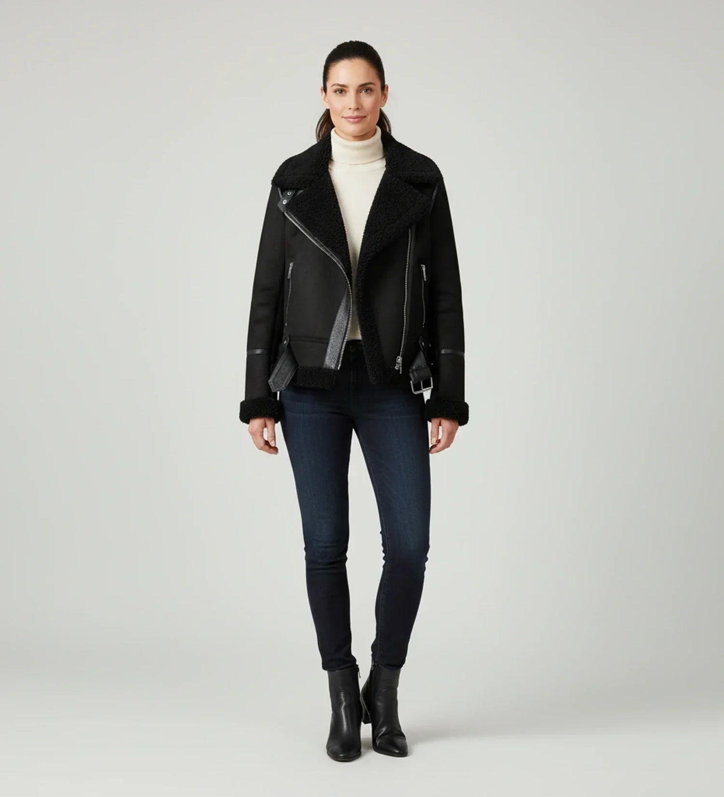 Luvrefashion | Aviator Jacket with Short Shearling in Brown - image 7