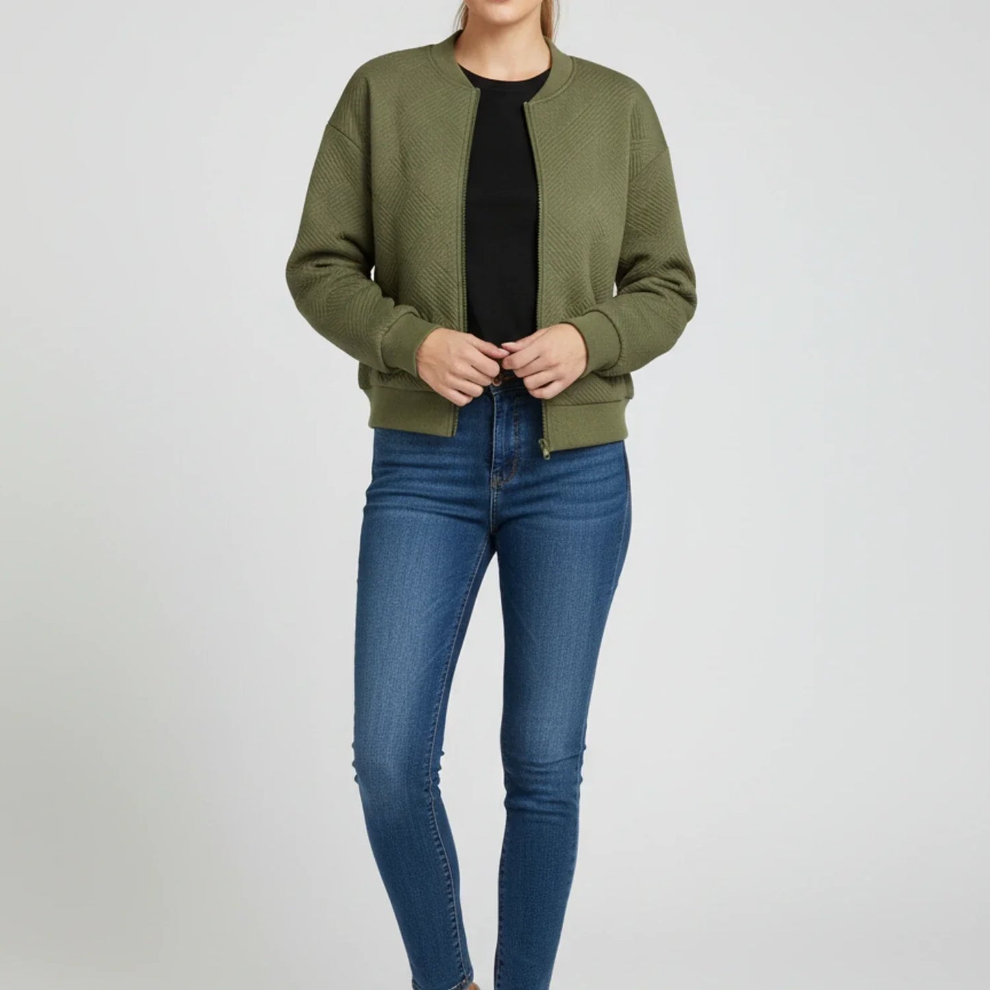 Luvrefashion | Zippered Jacket in Blue - image 12
