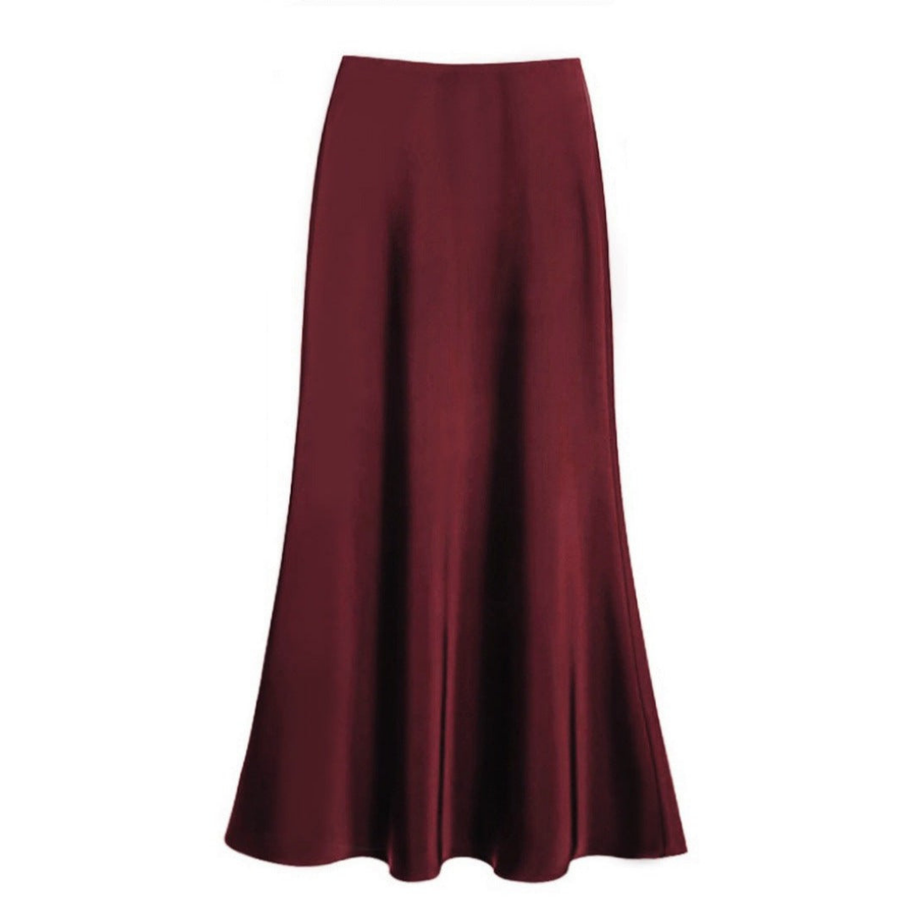 Luvrefashion | Grace Elegant Midi Skirt in Light Blue - side view