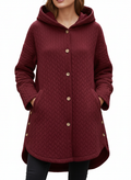 Chaqueta guateada informal con diseño texturizado y botones de madera