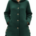 Chaqueta guateada informal con diseño texturizado y botones de madera - Verde