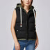 Chaleco acolchado con capucha desmontable - Negro