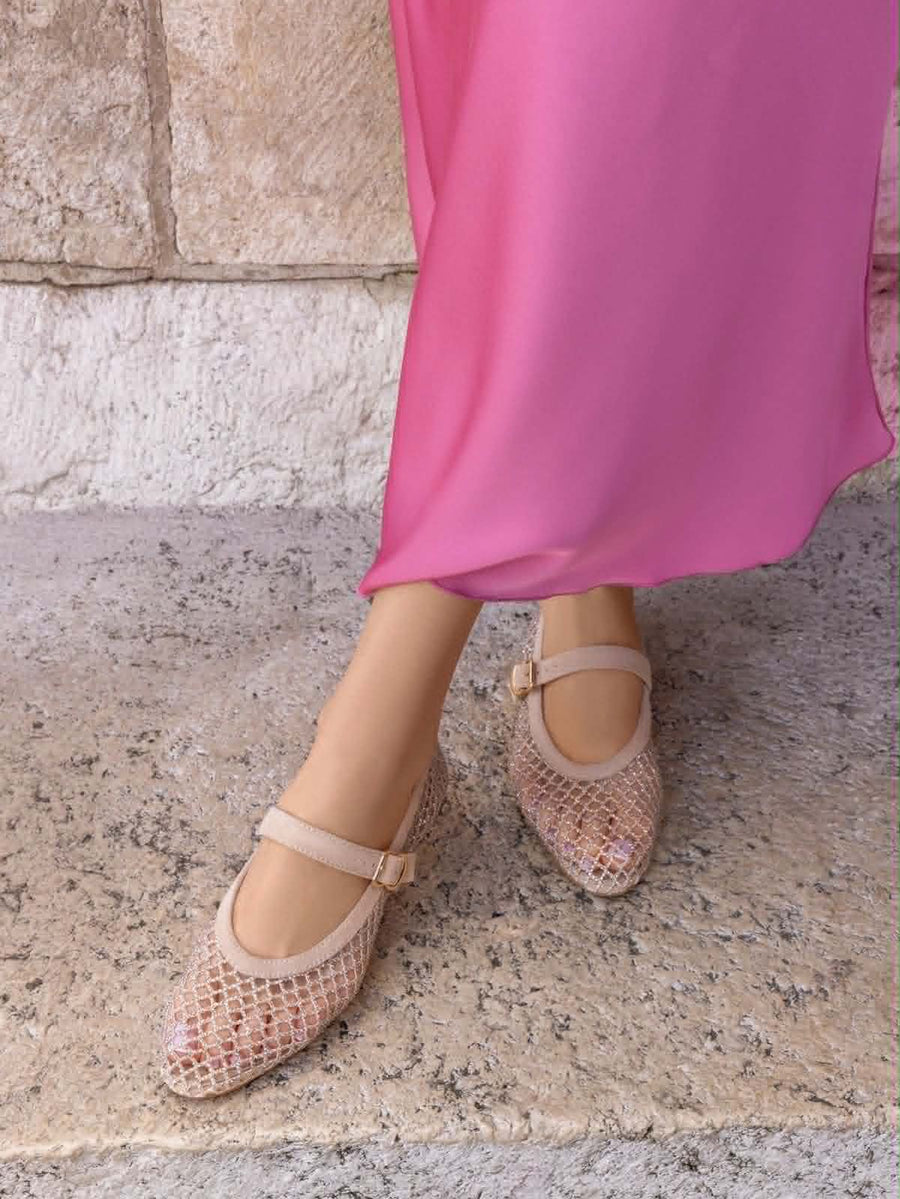 Zapatillas de bailarina Sophia con hebilla informal para primavera y verano