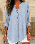 Betty | Blusa de mujer holgada con botones y manga larga