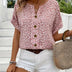 Wolena | Blusa floral abotonada holgada para mujer - Floral