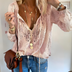 Kelly | Blusa Chic Boho con Escote Cut-Out - Rosa