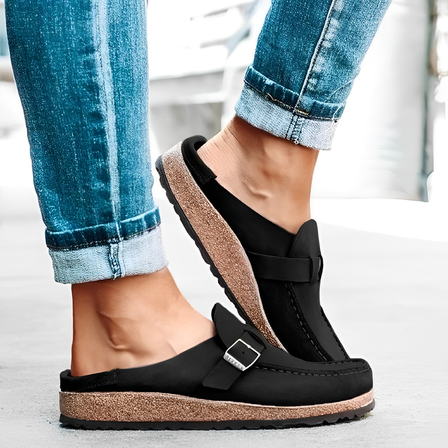 Lila | Sandalias con plantilla de corcho para mujer – Calzado de verano elegante y cómodo