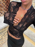 Phoebe | Blusa de manga larga de encaje para mujer