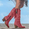 María | Botas de vaquera de tacón alto para mujer, hasta el tobillo