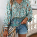 Linda | Blusa veraniega chic con estampado floral - Verde