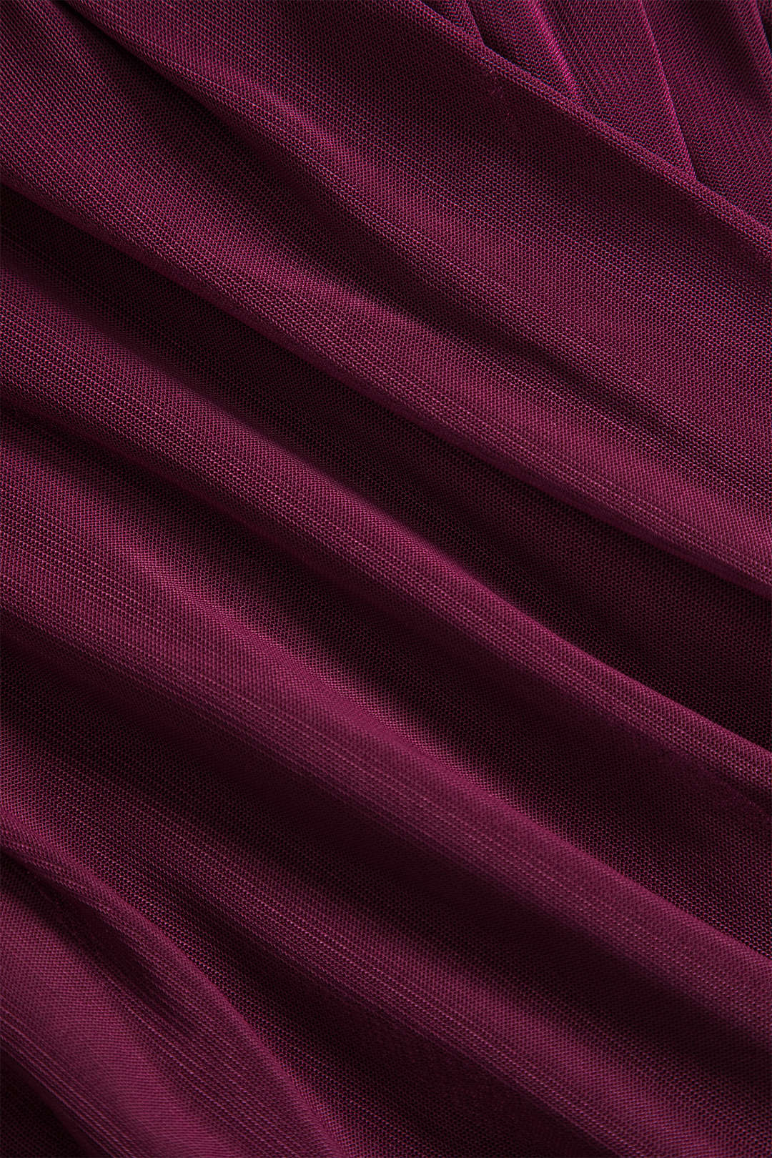 Luvrefashion | Fern Long Sleeve Ruched Mesh Top in Burgundy - styled look