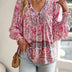 Linda | Blusa veraniega chic con estampado floral - Rosa