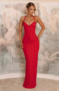 Vestido maxi de verano rojo Sophia