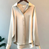 Olive | Blusa Brillante Elegante con un Ajuste Favorecedor - Beis