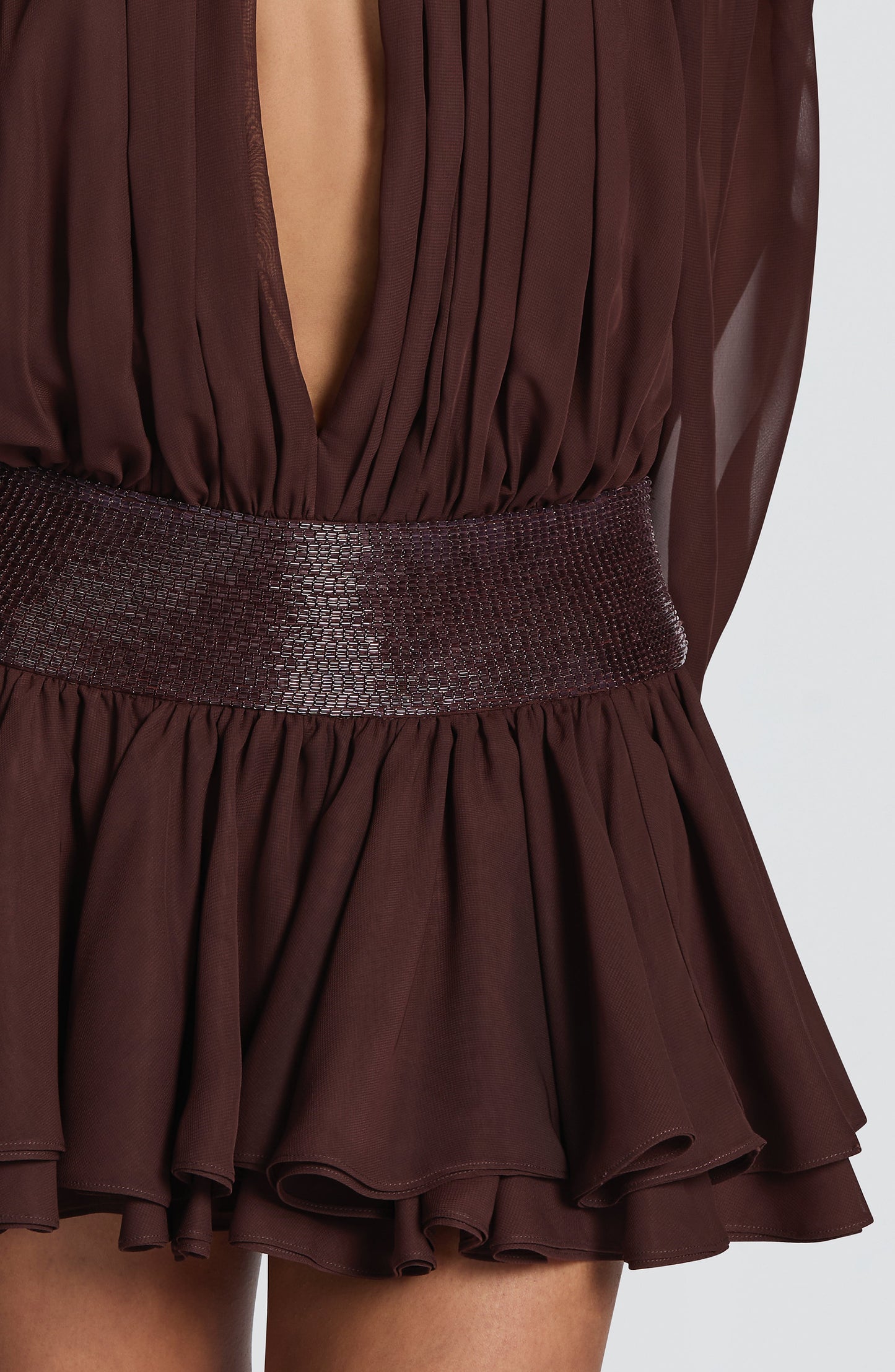Sophia Plum Brown mono corto de verano