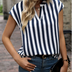 Fenny | Blusa informal de manga corta con cuello en V - Azul