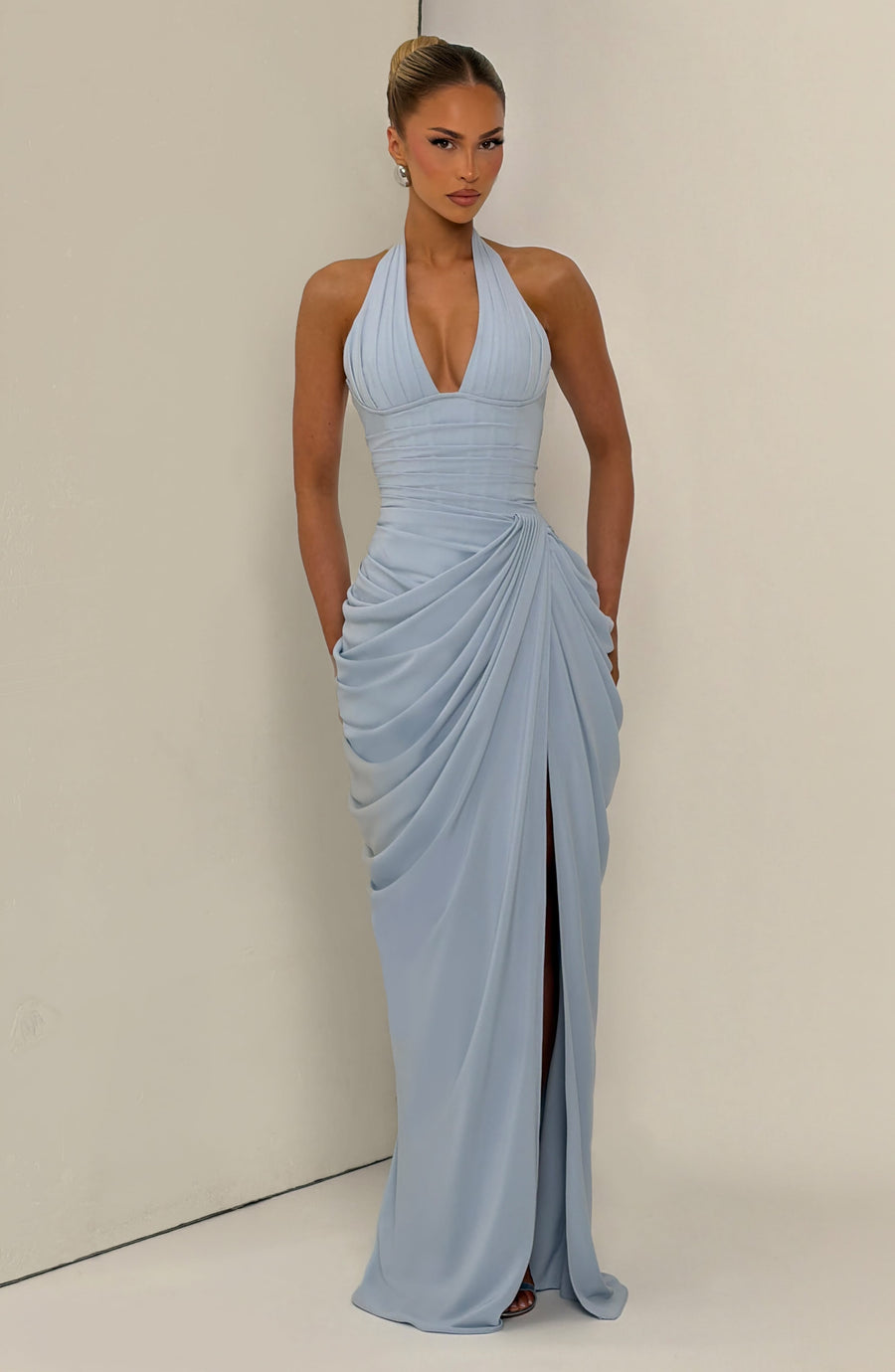 Vestido largo de verano Sophia Glacier Blue