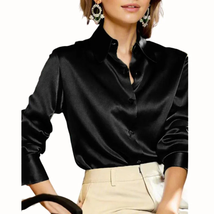 Luvrefashion | Carolyn Blouse with Buttons in Red - side view