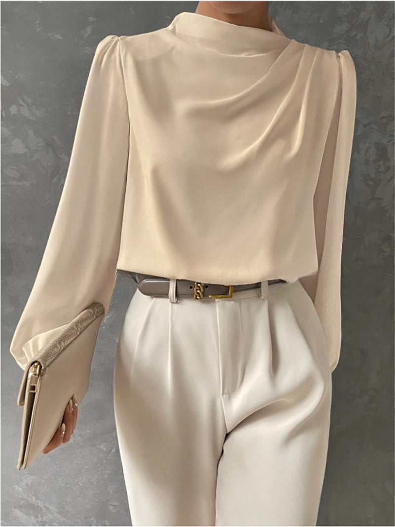 Luvrefashion | Hera Elegant Relaxed Fit Blouse in Off White - front view