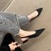 Zapatos Planos Destalonados Chic de Verano Sophia para Mujer - Negro