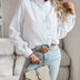 Lila | Blusa sofisticada con volantes para mujer - Blanco