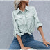 Jane | Blusa de rayas para mujer - Chic informal - Verde