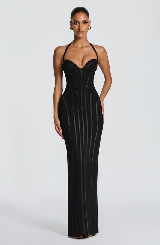 Vestido largo de verano Sophia negro