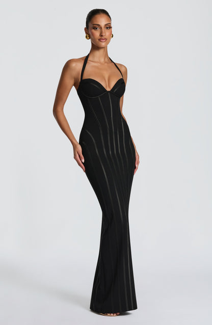 Vestido largo de verano Sophia negro