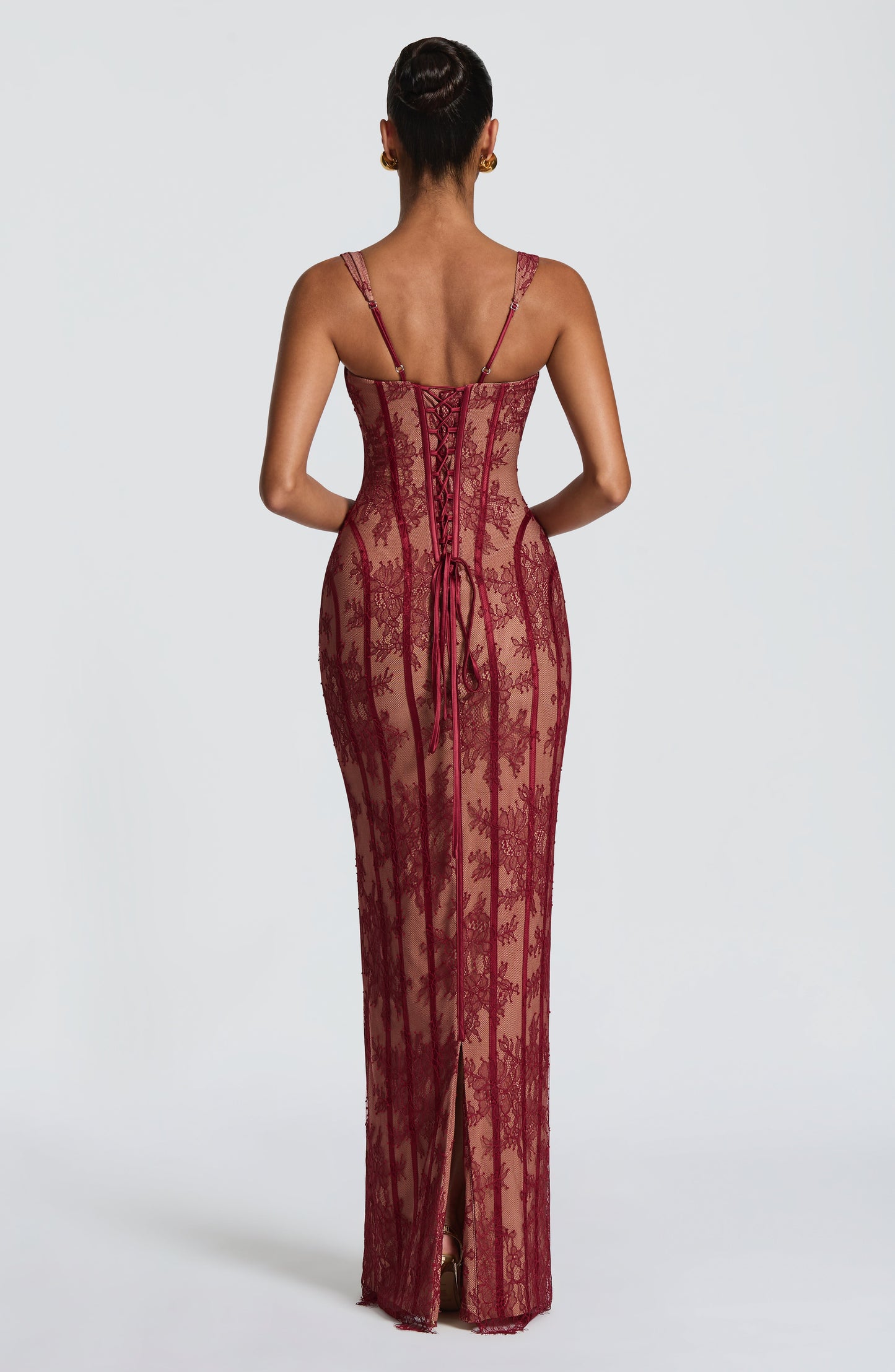 Vestido largo de verano Sophia Burgundy