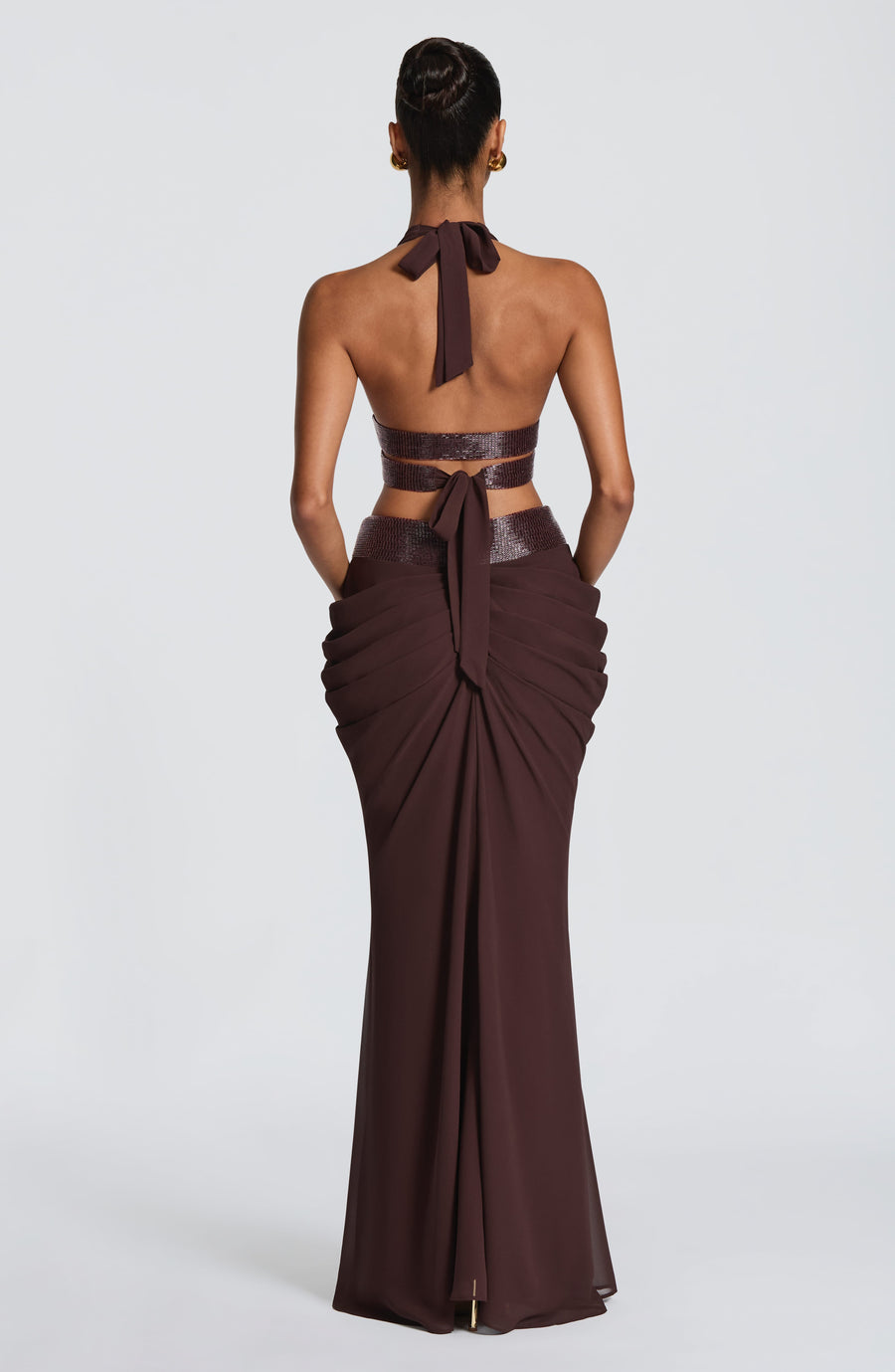 Sujetador de tipo bralette Emma Plum marrón para moda de verano