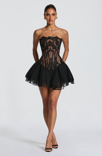 Top Corsé Sophia Negro para el Verano