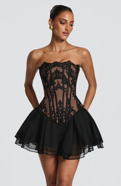 Top Corsé Sophia Negro para el Verano