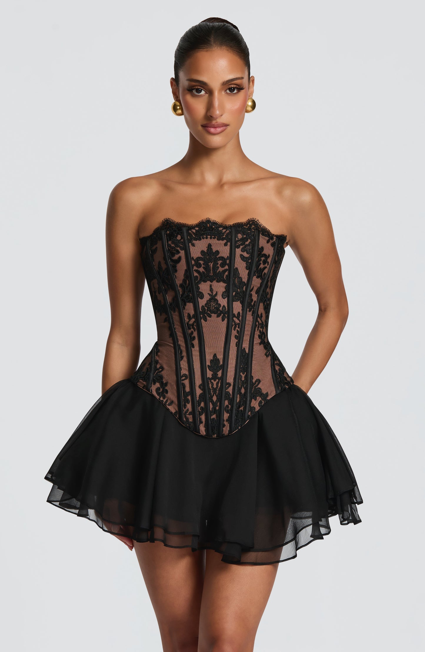 Top Corsé Sophia Negro para el Verano