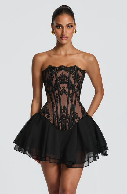 Top Corsé Sophia Negro para el Verano