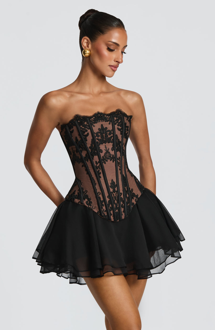 Top Corsé Sophia Negro para el Verano