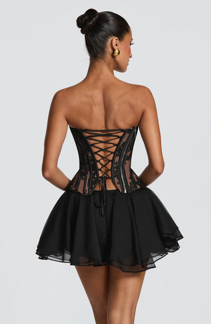 Top Corsé Sophia Negro para el Verano