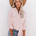 Jane | Blusa de rayas para mujer - Chic informal - Rosa
