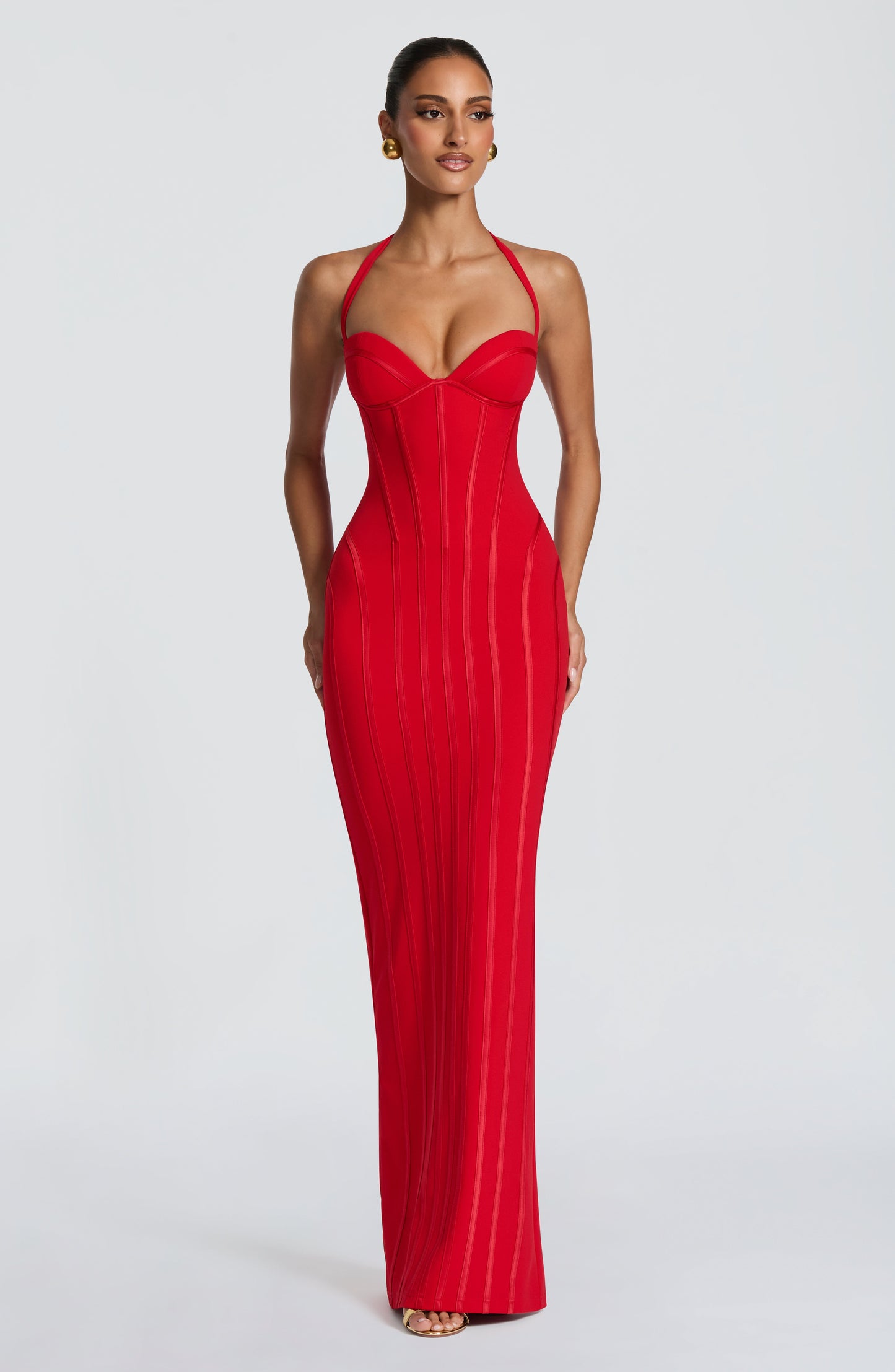 Vestido maxi de verano rojo Sophia