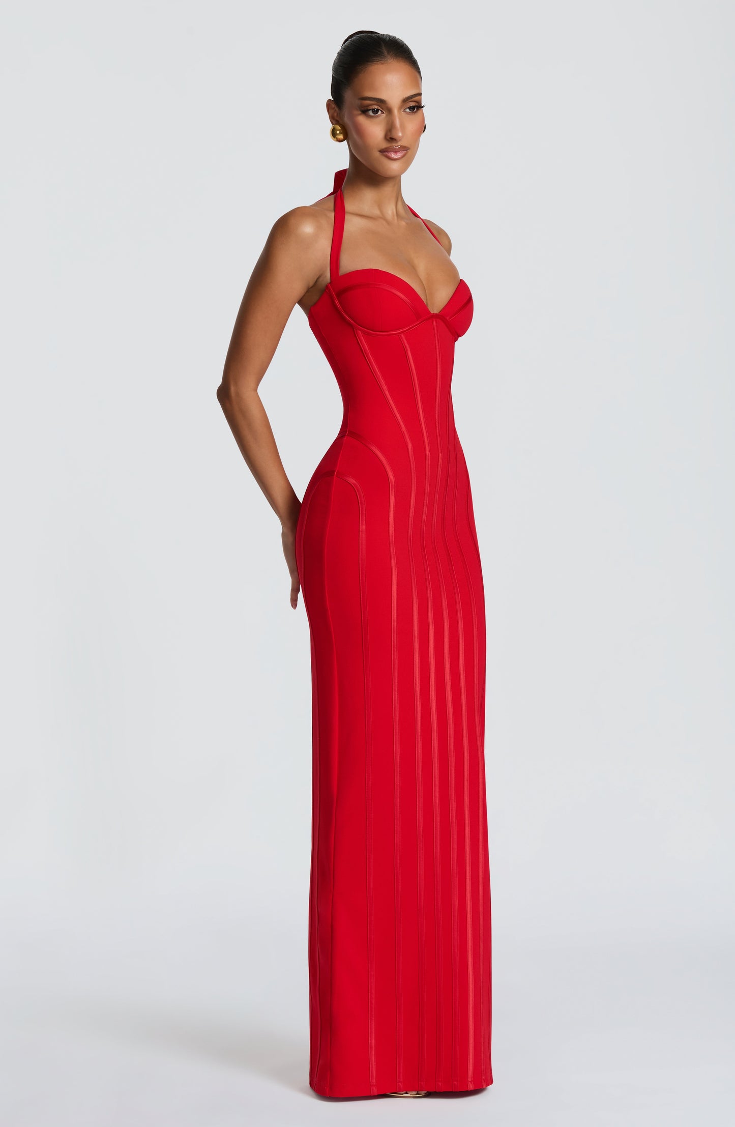 Vestido maxi de verano rojo Sophia