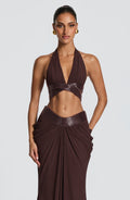 Sujetador de tipo bralette Emma Plum marrón para moda de verano