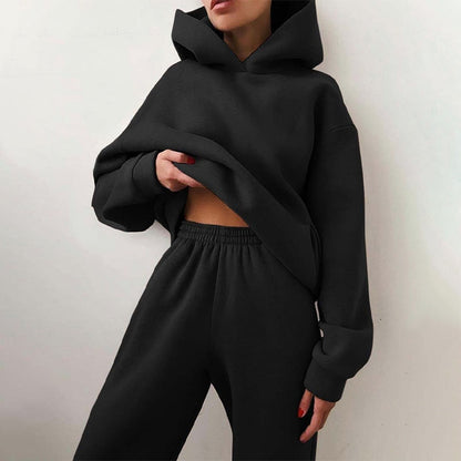 Luvrefashion | Esther Casual Hoodie and Jogger Set in Brown - side view