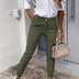 Jillian | Elegantes joggers cónicos de cintura alta para máxima comodidad - Verde militar