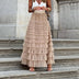 Theresa | Elegante falda midi de tul para mujer - Caqui