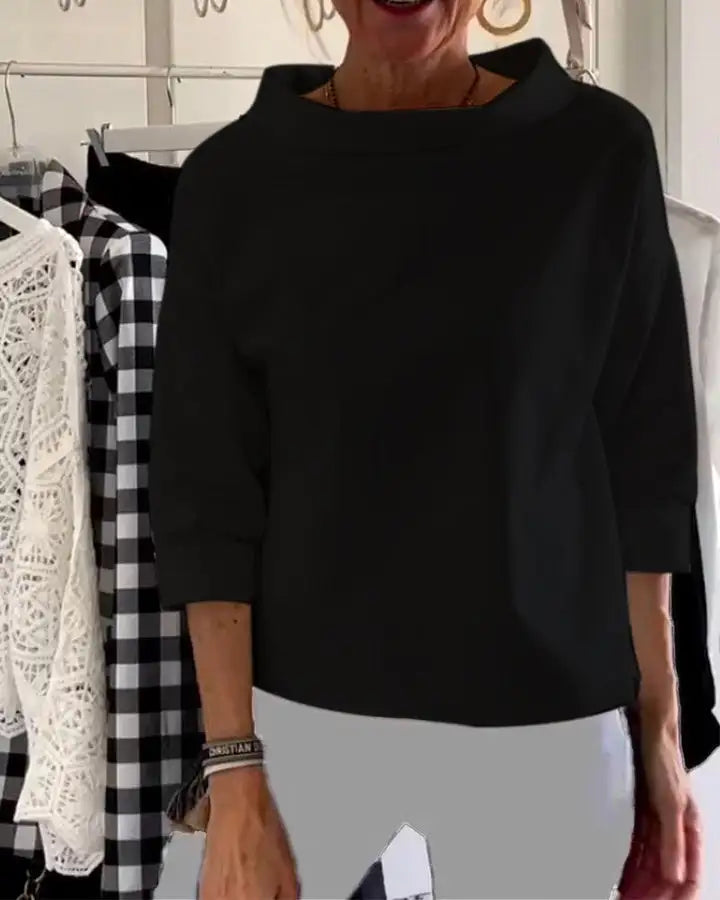 Luvrefashion | Diane Elevated Neckline in White - image 8